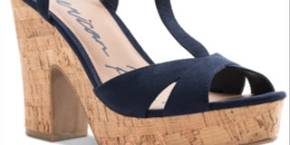 American Rag Women's Jamie T-Strap Platform Dress Sandals Blue Size 9.5M