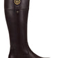 Tommy Hilfiger Women's Imina Faux Leather Knee High Riding Boots Dark Brown Size 5 M