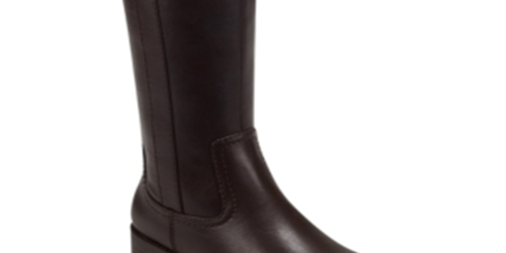 Tommy Hilfiger Women's Imina Faux Leather Knee High Riding Boots Dark Brown Size 5 M