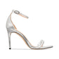 Rachel Zoe Women's ELLA Fabric Open Toe Special Occasion Ankle Silver Size 10.0
