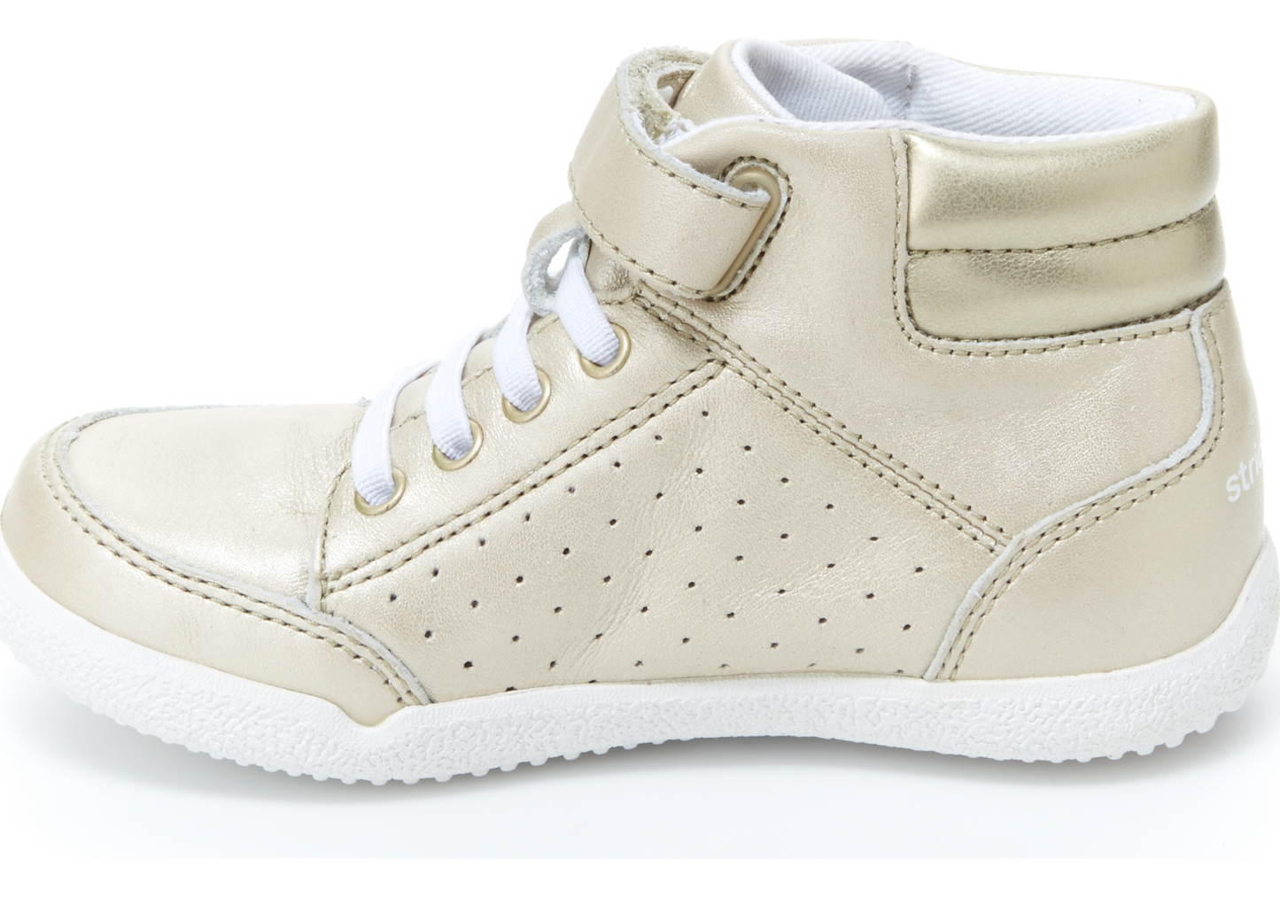 Stride Rite Toddler SR Stone High Top Champagne Leather Ivory Size 8 W