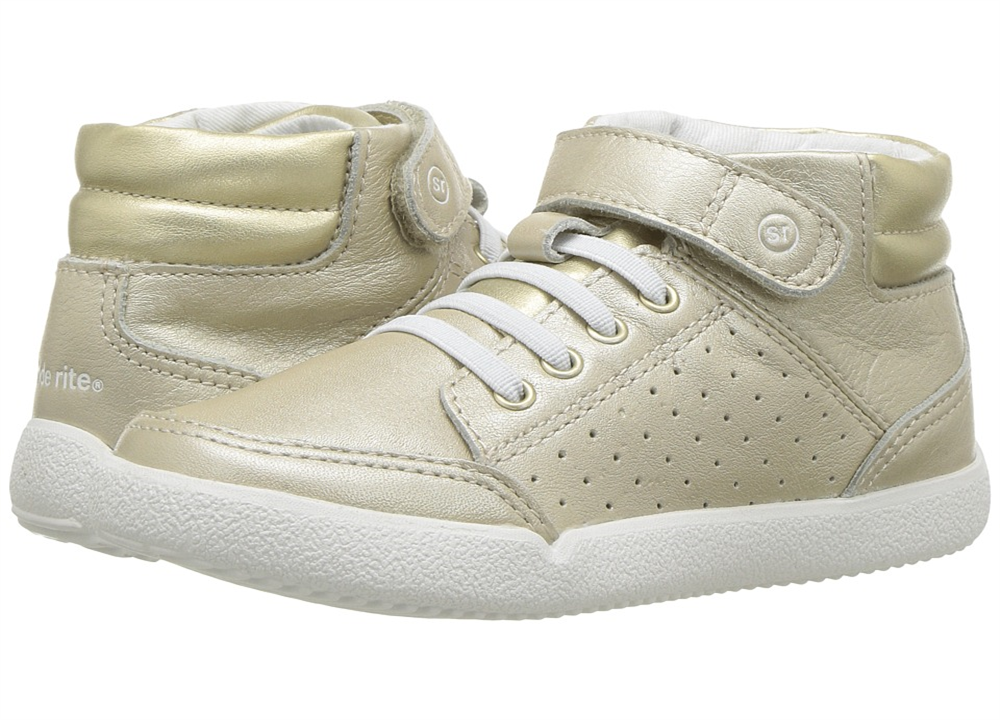 Stride Rite Toddler SR Stone High Top Champagne Leather Ivory Size 8 W