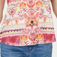 Style & Co Women's Printed Scoop-Neck Top  Bloom Rituals Pink Size Medium