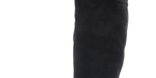 XOXO Women's Bead Chain Studding Tristen Round Toe Block Heel Zip up Boots Black Size 7