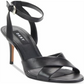DKNY Women's Leather Open Toe Ankle Strap Classic Pumps Black Size 7.5
