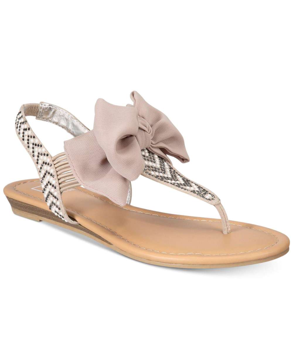 Material Girl Women's Swan3 Fabric Open Toe Casual Slingback Sandals Brown Size 5.5 M