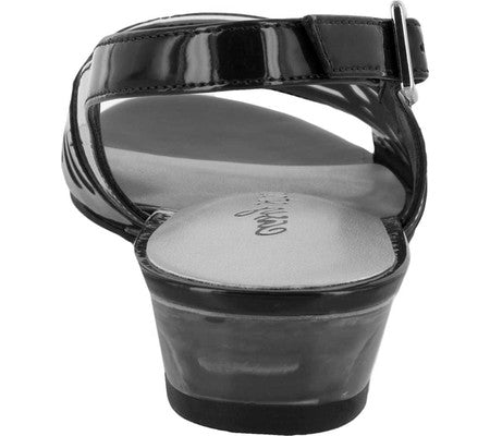 Easy Street Women's Clear Celebrate Slingback Sandal Black Size 10 M