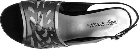 Easy Street Women's Clear Celebrate Slingback Sandal Black Size 10 M