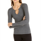 INC International Concepts Women's Chain Neck Sweater Gray Size X-Large