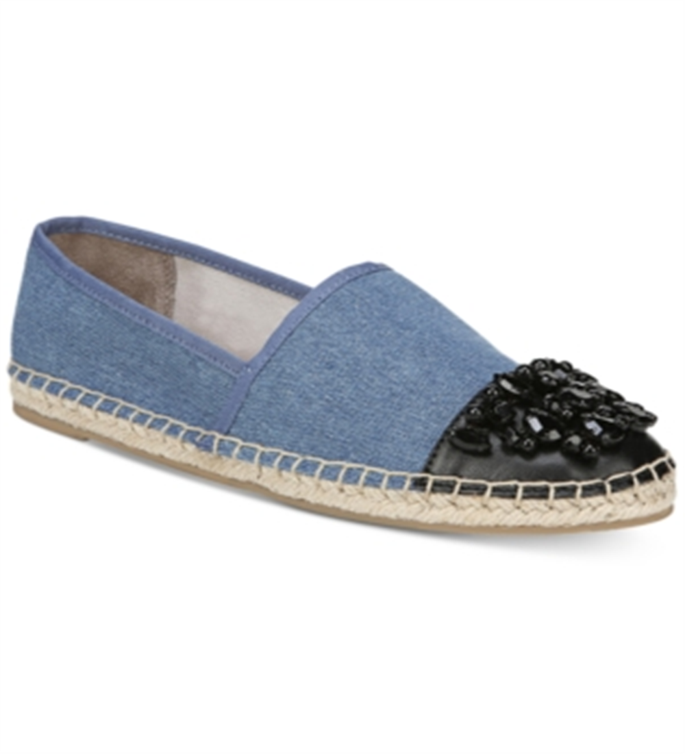 Circus By Sam Edelman Women's Metallic Loretta Espadrille Ballet Flats Blue Size 7.5 M -