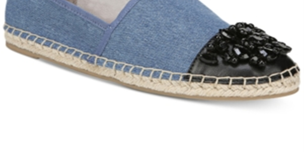 Circus By Sam Edelman Women's Metallic Loretta Espadrille Ballet Flats Blue Size 7.5 M -