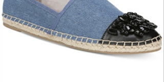 Circus By Sam Edelman Women's Metallic Loretta Espadrille Ballet Flats Blue Size 7.5 M -