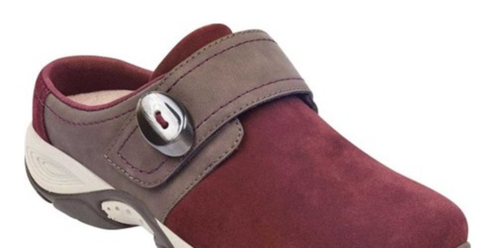 Easy Spirit Women's Strap Equip Suede Mule Shoes Red Size 8 M