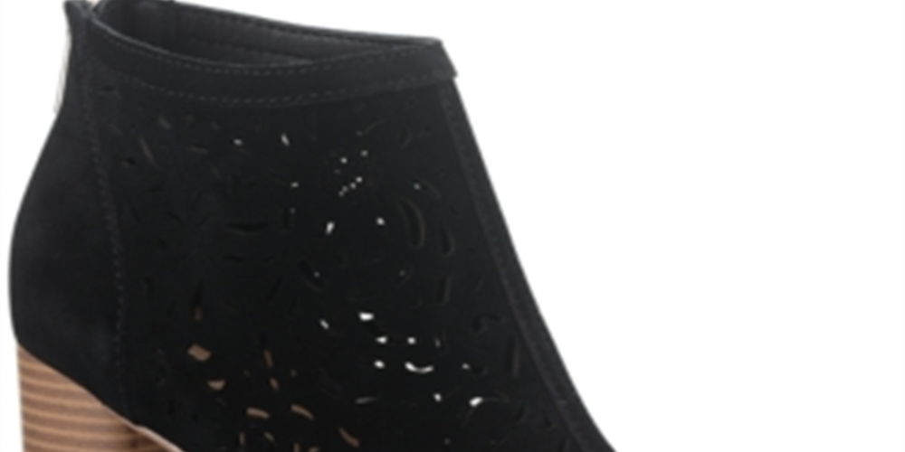 American Rag Women's Glia Suede Perforated Shooties Black Size 7.5 M