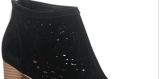 American Rag Women's Glia Suede Perforated Shooties Black Size 7.5 M