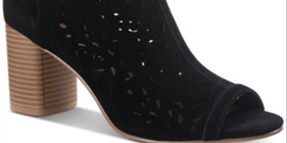 American Rag Women's Glia Suede Perforated Shooties Black Size 7.5 M