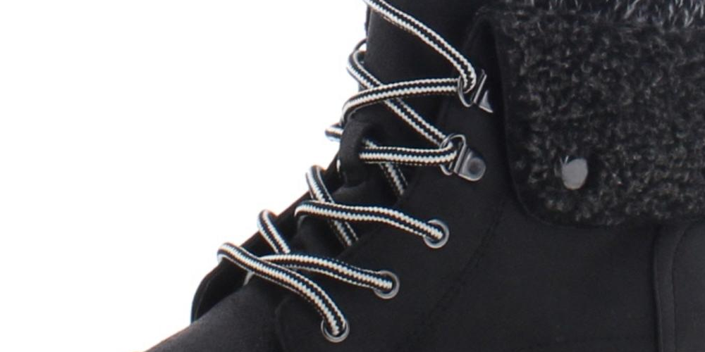 White Mountain Women's Round Toe Block Heel Lace up Booties Black Size 9.5 M