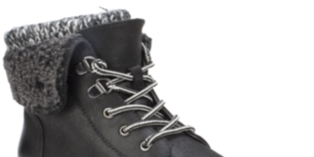 White Mountain Women's Round Toe Block Heel Lace up Booties Black Size 9.5 M