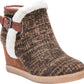 MUK LUKS Women's Wedge Bootie Brown Size 8