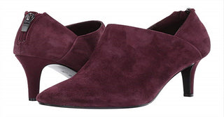 Bandolino Women's Dawn Leather Almond Toe Ankle Fashion Boots Red Size 9 M