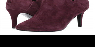 Bandolino Women's Dawn Leather Almond Toe Ankle Fashion Boots Red Size 9 M