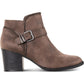 American Rag Women's Zipper Trim Buckle Accent Comfort Milly Round Toe Block Heel Zip up Booties Brown Size 8.5 M