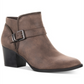 American Rag Women's Zipper Trim Buckle Accent Comfort Milly Round Toe Block Heel Zip up Booties Brown Size 8.5 M