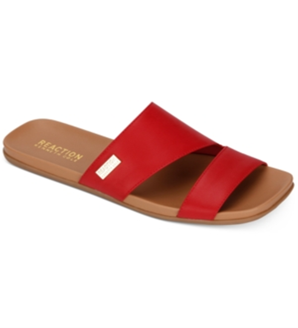Kenneth Cole Reaction Women's Cutout Flat Sandals Red Size 5 M