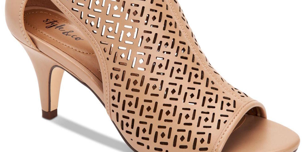 Style & Co. Women's Hyrine Peep Toe D-orsay Pumps Gray  Size 5.5 M