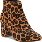 INC International Concepts Women's Floriann Calf Hair Animal Print Ankle Boots Brown Size 5.5 M