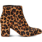 INC International Concepts Women's Floriann Calf Hair Animal Print Ankle Boots Brown Size 5.5 M