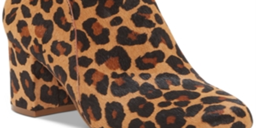 INC International Concepts Women's Floriann Calf Hair Animal Print Ankle Boots Brown Size 5.5 M