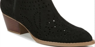 Carlos By Carlos Santana Women's Victory Microsuede Cut Out Ankle Boots Black Size 5.5 M