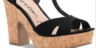 American Rag Women's Jamie1 Microsuede Dress Sandals Black Size 7.5 M