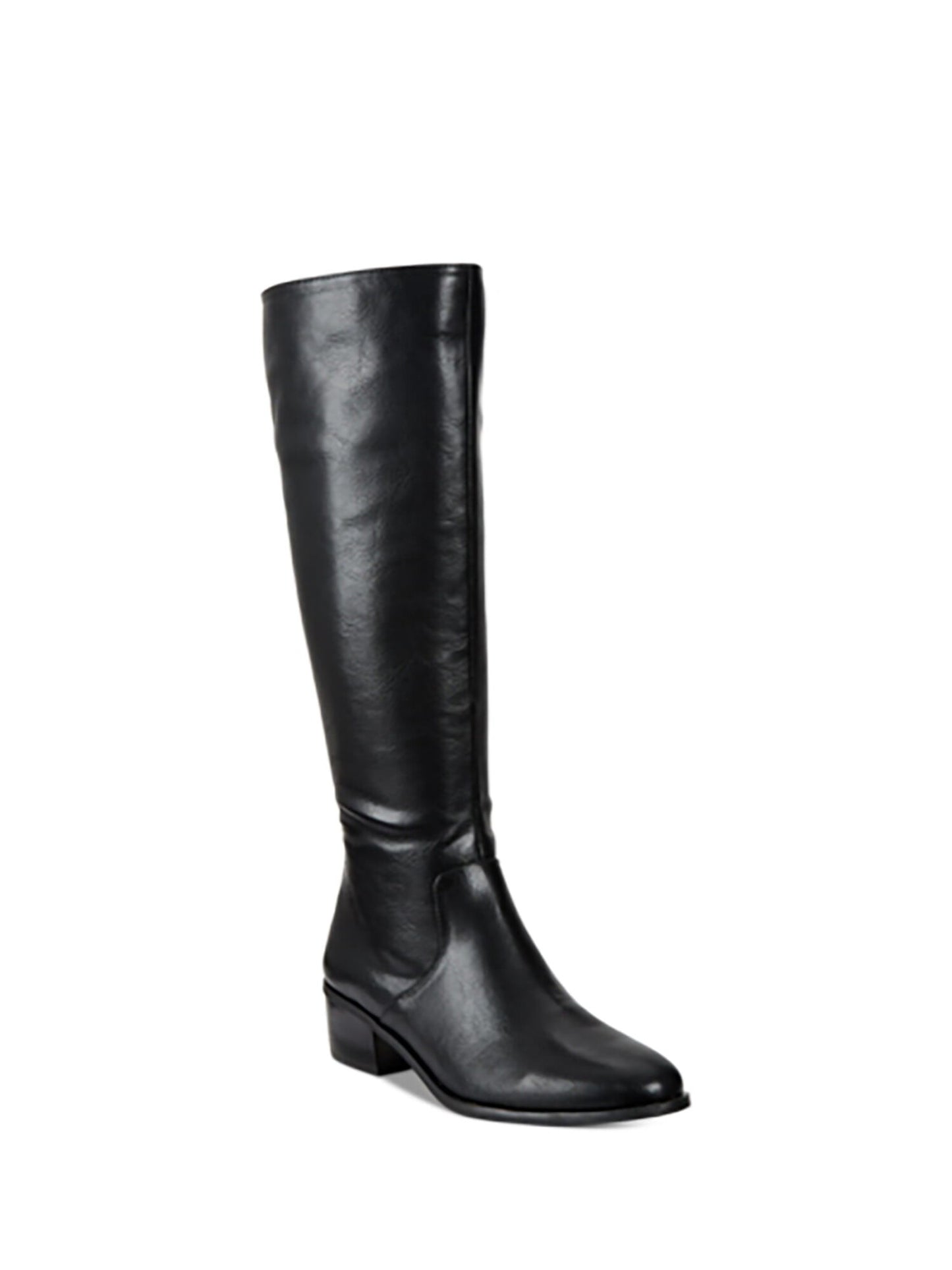 Bar III Women's Vaylap Leather Almond Toe Knee High Cold Weather Boots Black Size 9.5M
