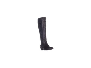 Bar III Women's Vaylap Leather Almond Toe Knee High Cold Weather Boots Black Size 9.5M