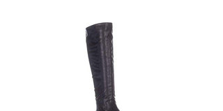 Bar III Women's Vaylap Leather Almond Toe Knee High Cold Weather Boots Black Size 9.5M
