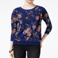 Hippie Rose Juniors' Printed Sweatshirt Purple Size XS