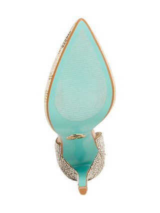 Betsey Johnson Women's Snake Yara Pumps Gold Size 7 M