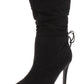 Zigi Soho Women's Jeenie Fabric Pointed Toe Mid Calf Fashion Boots Black Size 7 M