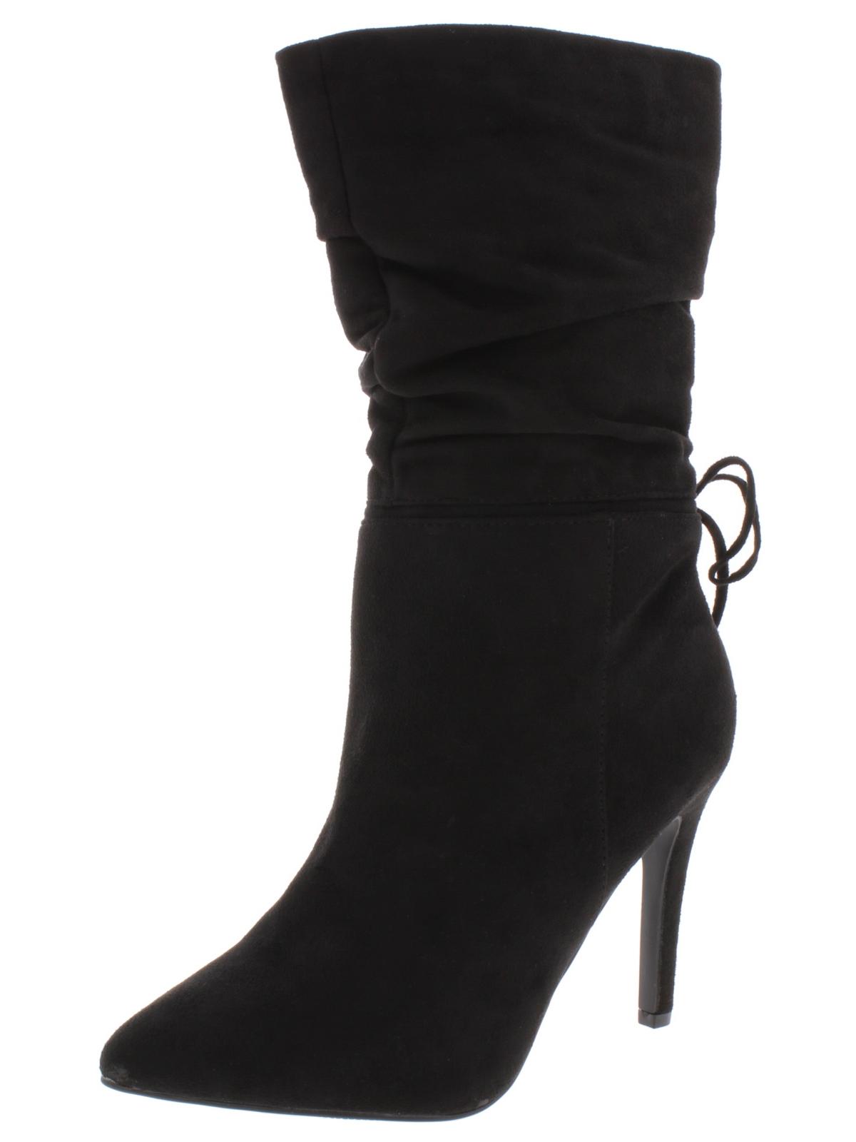 Zigi Soho Women's Jeenie Fabric Pointed Toe Mid Calf Fashion Boots Black Size 7 M