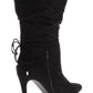 Zigi Soho Women's Jeenie Fabric Pointed Toe Mid Calf Fashion Boots Black Size 7 M