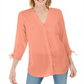 Charter Club Women's Gauzy Tie-Sleeve Blouse  Pink Size XS
