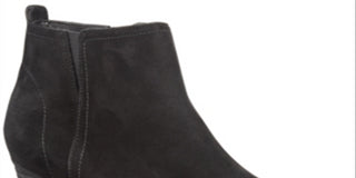 Aqua College Women's Flex Gore Accent Comfort Waterproof Cushioned Isla Round Toe Block Heel Zip up Booties Black Size 8.5 M