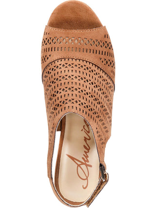American Rag Women's Charlize Open Toe Special Occasion Platform Sandals Brown Size -9.5M