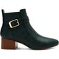 Charter Club Women's Katiaa Faux Leather Buckle Ankle Boots Green Size 7 M