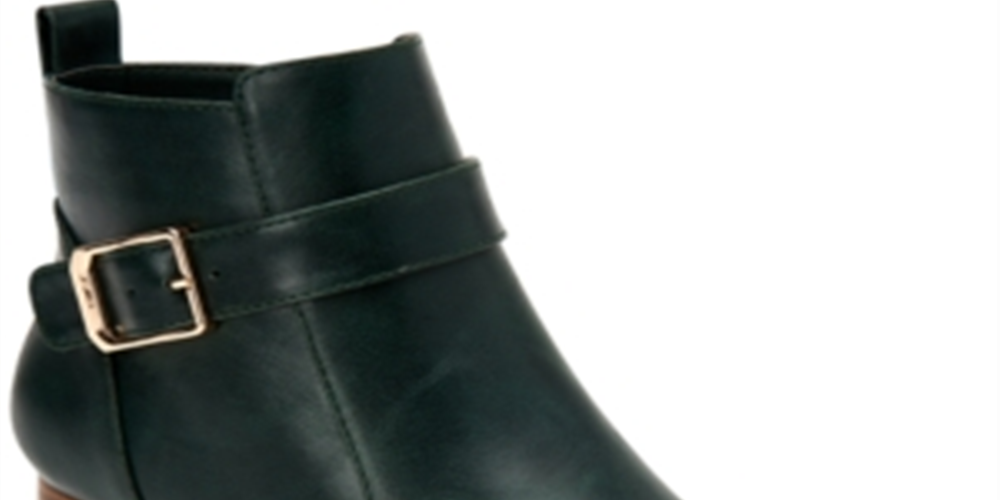 Charter Club Women's Katiaa Faux Leather Buckle Ankle Boots Green Size 7 M