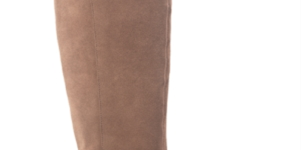 American Rag Women's Western Inspiration Buckle Accent Tegan Almond Toe Block Heel Leather Boots Brown Size 8 M