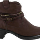 Easy Street Women's Wrangle Bootie Brown Size 7.5M