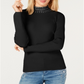 INC International Concepts Women's  Embellished Ribbed-Knit Turtleneck Black Size Small